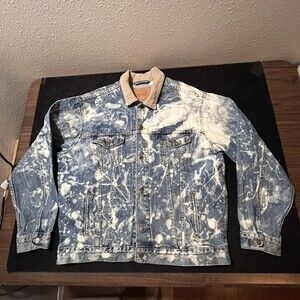 Vintage Levi’s USA Denim Barn Chore Western Field Jacket Coat Cowboy Rodeo Acid